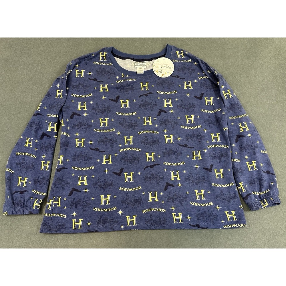 NEW Harry Potter Hogwarts Wizarding World Lounge Pajama Top Size L NWT